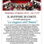 20 marzo 2016 Il Buffone di Corte